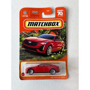 Matchbox Car 2021 Cadillac CT5 V Toy Vehicle Race Cars 1 64 70 Years Kids Red